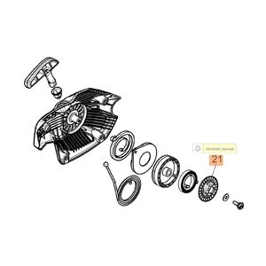 Oleo-Mac GSH 400, 510, 560, III. Series kötélorsó közép